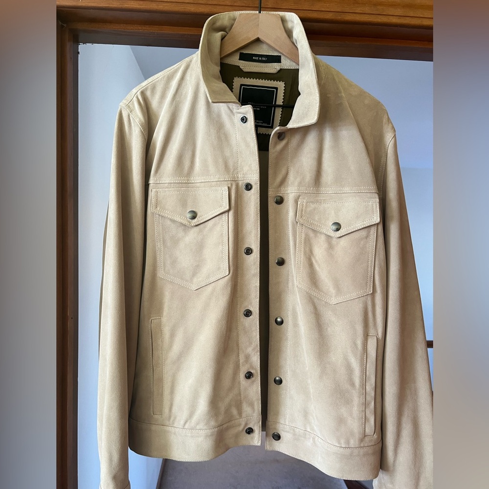 Todd Snyder made In Italy Leather Dylan Jacket White